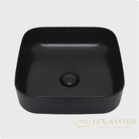 раковина накладная aquame aqm5011mb, 390*390 мм, черный матовый