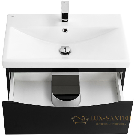 тумба под раковину belbagno marino-cer marino-cer-700-2c-so-nl-p 70 см подвесная, nero lucido