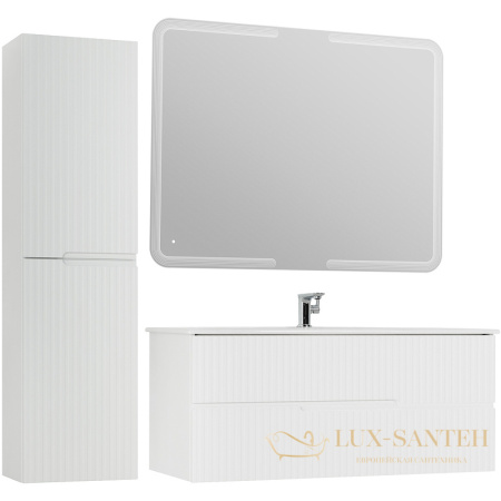 тумба под раковину cezares duet duet-1200-2c-so-bl 120 см подвесная, bianco lucido