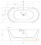 ванна акриловая свободностоящая abber ab9299-1.6, белый глянцевый