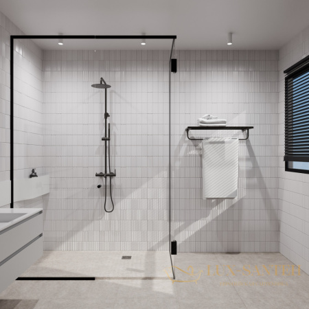 душевая система для ванны milacio ultra mcu.151.mb, черный матовый