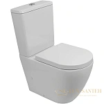 Чаша напольного безободкового унитаза BelBagno Sfera-R BB2141CP-TOR, белый