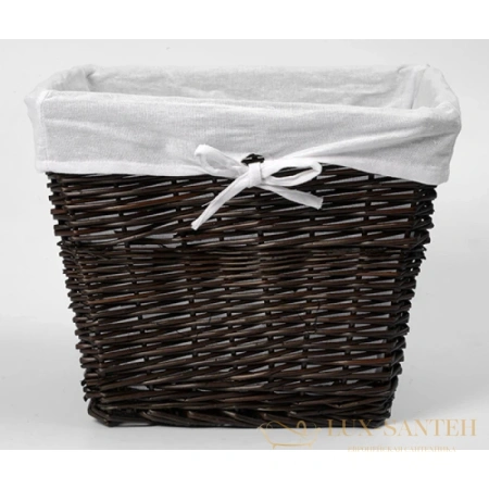 плетеная корзина wasserkraft weser wb-780-l для белья, темно-коричневый