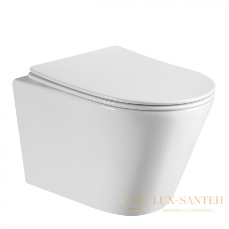 унитаз abber bequem ac1102 подвесной белый, безободковый