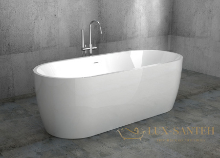 ванна акриловая свободностоящая abber ab9219, белый глянцевый