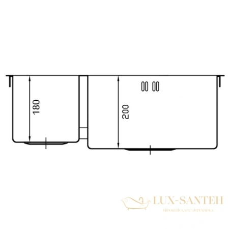 кухонная мойка seaman eco marino smv-575dl.a, нержавеющая сталь