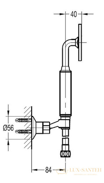 душевой гарнитур cezares eco eco-kd-01, хром
