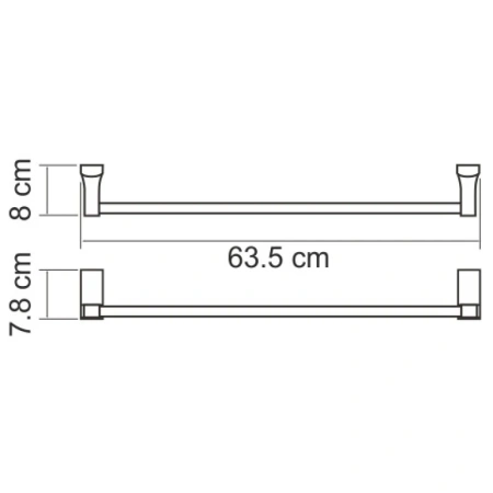 полотенцедержатель wasserkraft lopau k-6030 63,5 см, хром