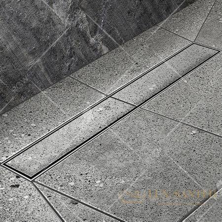 душевой лоток rgw shower drain 21210212-02 с решеткой под плитку sdr-02-q, хром