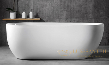 ванна акриловая свободностоящая abber ab9341-1.5, белый глянцевый