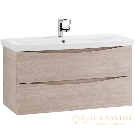 тумба под раковину belbagno marino-cer marino-cer-1000-2c-so-rg-p 100 см подвесная, rovere grigio