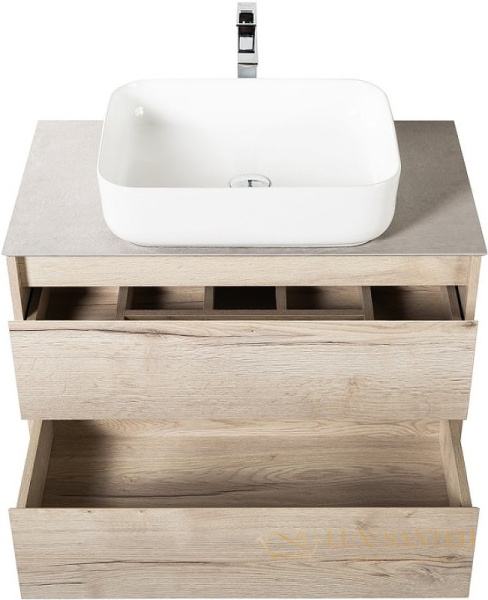 тумба под раковину belbagno kraft kraft-700-2c-so-rgb 70 см подвесная, rovere galifax bianco