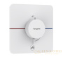термостат для душа встраиваемый hansgrohe showerselect comfort q, 15589700, 1 выход + 1 дополнительная розетка, белый матовый