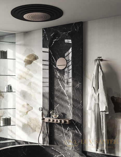 излив каскадный gessi venti20 65295.710 настенный, brass pvd