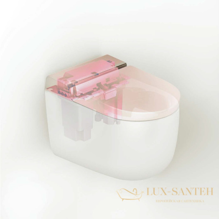 унитаз подвесной 38х59 см artceram hype khyv001 05 00, с крышкой-биде и дистанционным пультом,  saniglaze matt white
