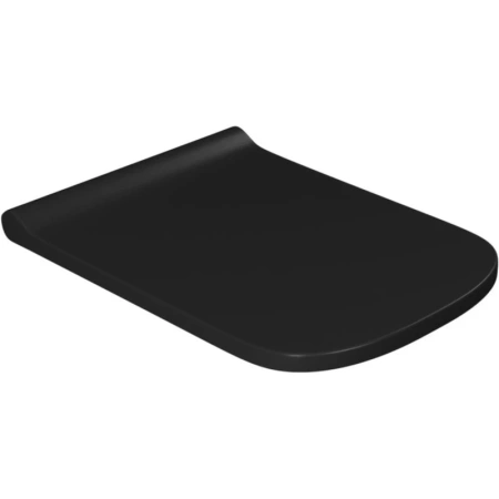 подвесной безободковый унитаз d&k berlin dt1436025 с сиденьем микролифт, черный матовый