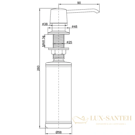 дозатор paulmark sauber d001-ni 350 мл, никель