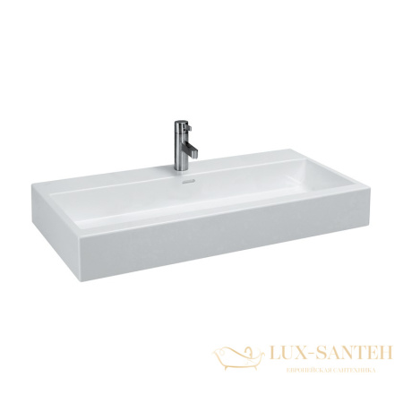 раковина laufen living 8.1843.8.000.104.1 накладная 100 см, белый глянцевый
