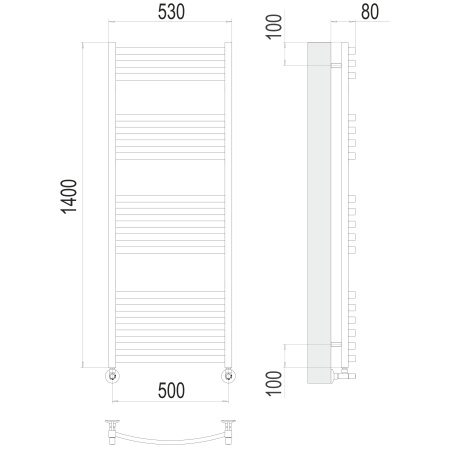 полотенцесушитель водяной terminus палермо 4670078530783 п18 500x1400