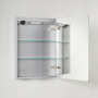зеркальный шкаф belbagno spc-1a-dl-bl-600 r 60 см с подсветкой, сатин