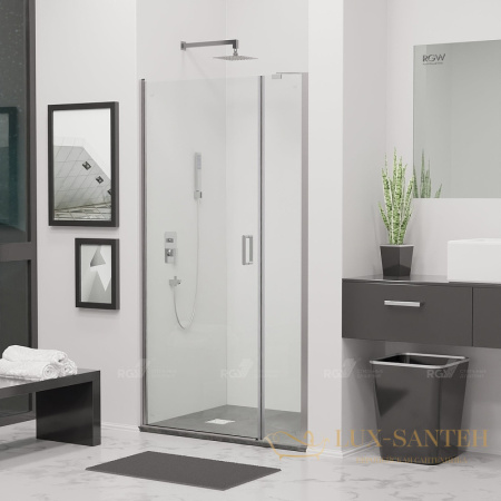 душевая стенка rgw 06220904-11 z-09 40, профиль хром, стекло прозрачное