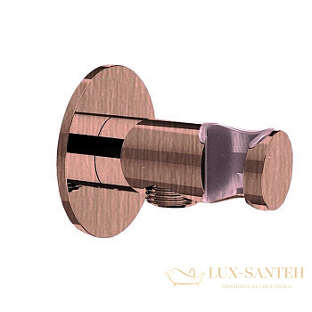 держатель ручного душа с подключением для шланга almar round e095037.co, медь брашированная pvd