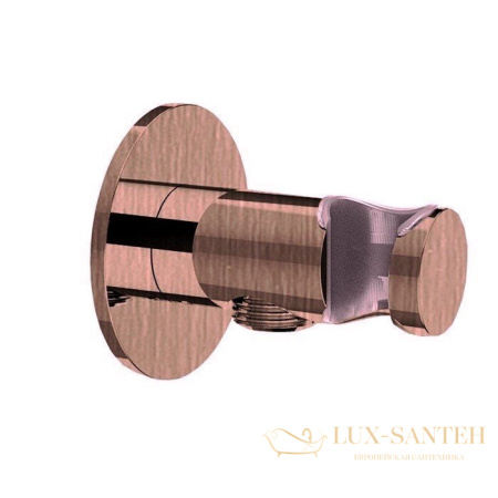 держатель ручного душа с подключением для шланга almar round e095037.co, медь брашированная pvd