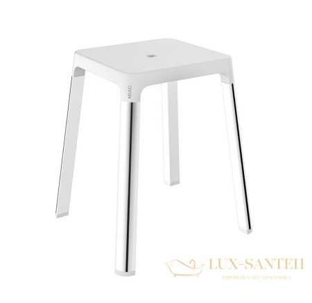 табурет keuco axess, 35082010051, хром/белый