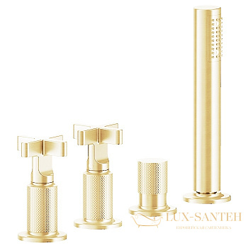 смеситель gessi inciso+ 58143.246 на борт ванны, gold pvd
