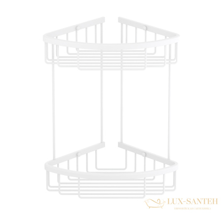 полка-решетка угловая двойная timo saona 13082/16, белый матовый