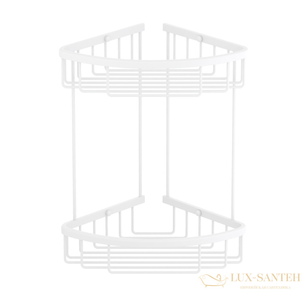 полка-решетка угловая двойная timo saona 13082/16, белый матовый