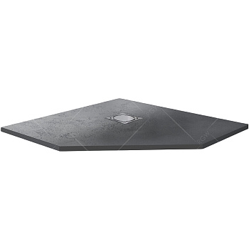 душевой поддон rgw stone tray 16155100-02 из искусственного камня st/t-g 100х100, графит