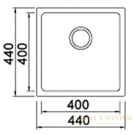 кухонная мойка seaman eco roma smr-4444a.a, нержавеющая сталь
