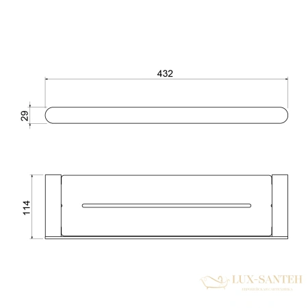 полка timo saona 13073/18, черное золото