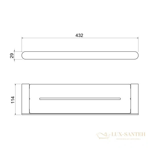 полка timo saona 13073/18, черное золото
