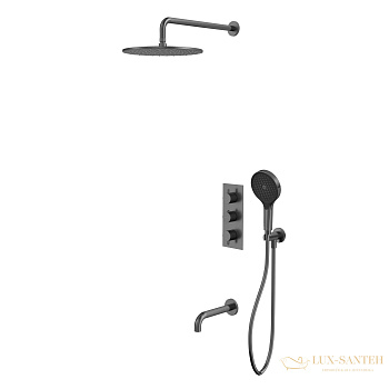 термостатическая система для ванны скрытого монтажа whitecross y yset11topgm оружейная сталь