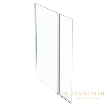 душевое ограждение jacob delafon contra e22wp90-ga 130 см, профиль хром глянцевый, стекло прозрачное