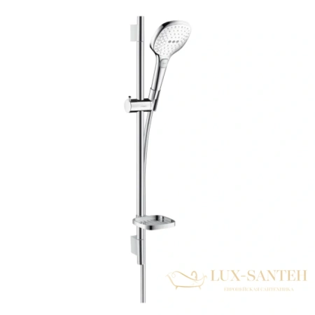 душевой набор hansgrohe raindance select 120 3jet 26620400 со штангой 65 см и мыльницей, белый/хром