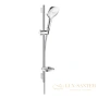 душевой набор hansgrohe raindance select 120 3jet 26620400 со штангой 65 см и мыльницей, белый/хром