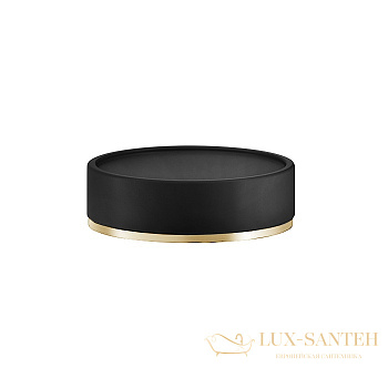 мыльница gessi inciso 58526.246 настольная, gold pvd/черный