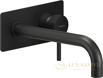 смеситель для раковины nobili live, lv00198/1bm velvet black, черный