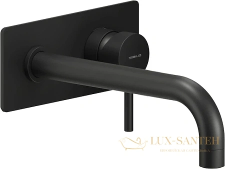 смеситель для раковины nobili live, lv00198/1bm velvet black, черный