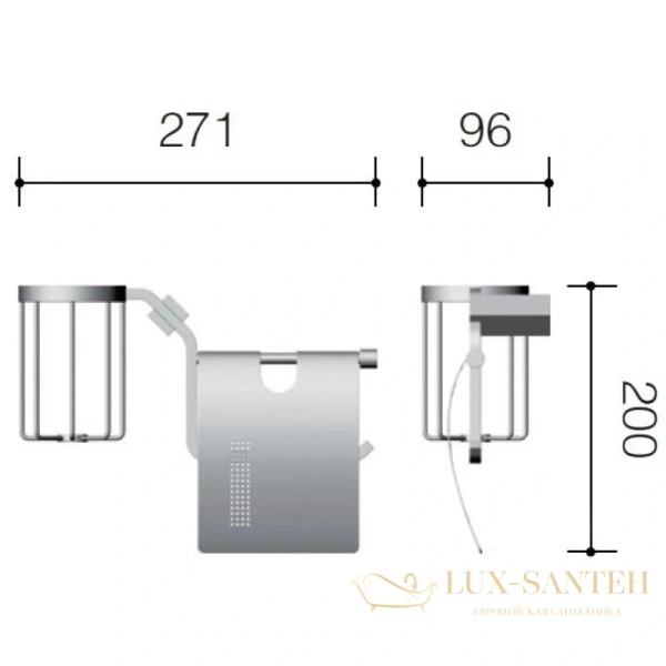 бумагодержатель schein watteau 126e2-r, хром