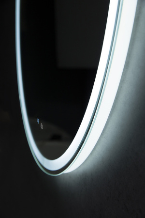 зеркало belbagno spc-rng-700-led-tch-snd 70 см с подсветкой с голосовым управлением и подогревом, белый