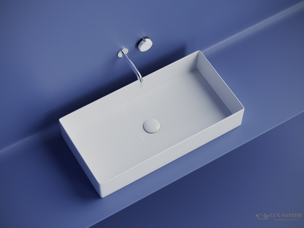 раковина накладная ceramica nova element cn6071, 701*361*130 мм, белый