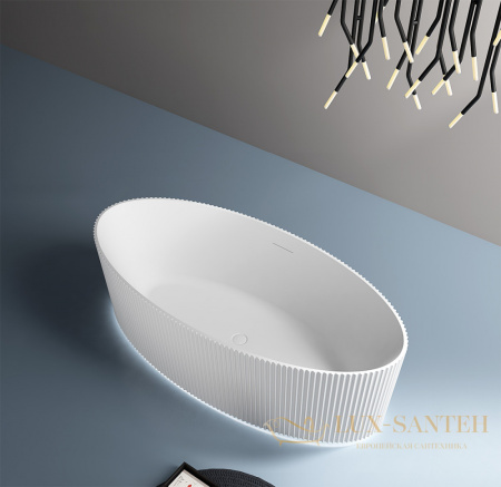 ванна акриловая свободностоящая abber ab9327, белый глянцевый