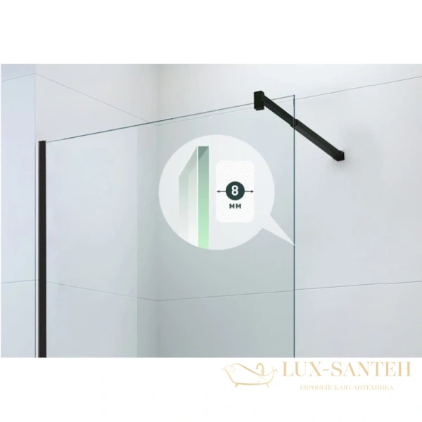 неподвижная перегородка berges sky black 064011 110 см