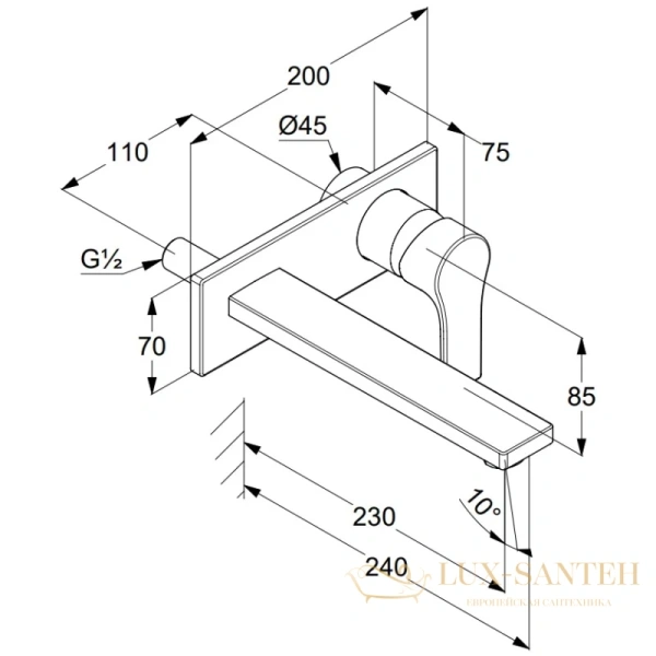 смеситель для раковины kludi zenta sl 482480565 без донного клапана, хром