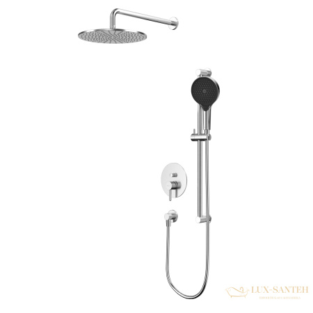 душевая система для душа скрытого монтажа whitecross y, yset05topnib, никель брашированный