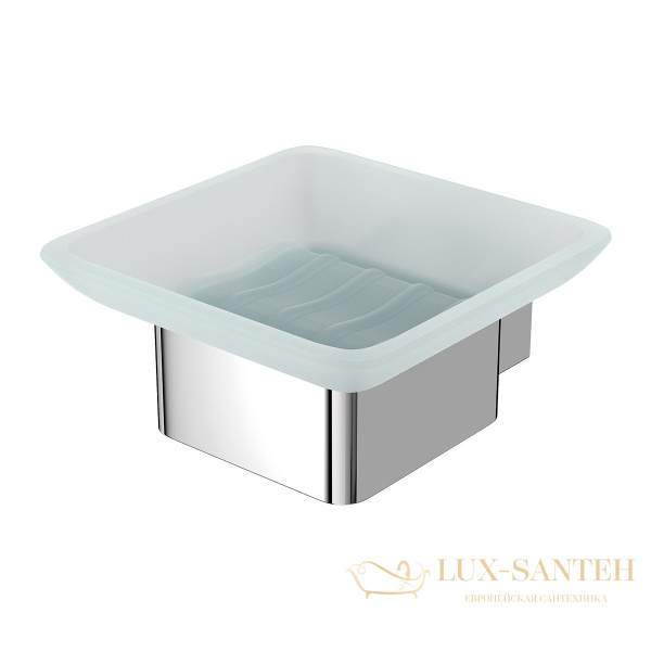 мыльница lemark smooth line 9741016 с держателем, хром